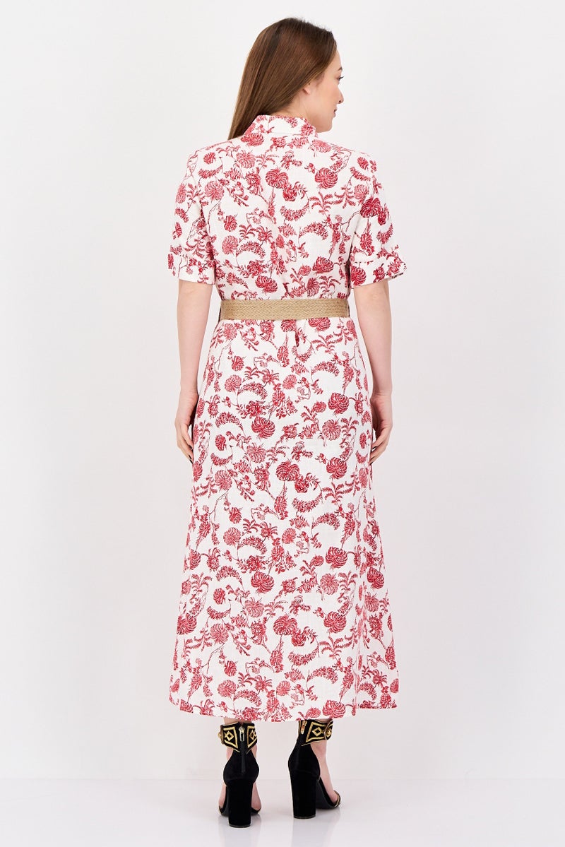 bebe Women Floral Print Maxi Dress, Multicolor - Image 4